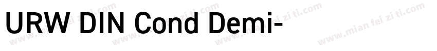 URW DIN Cond Demi字体转换